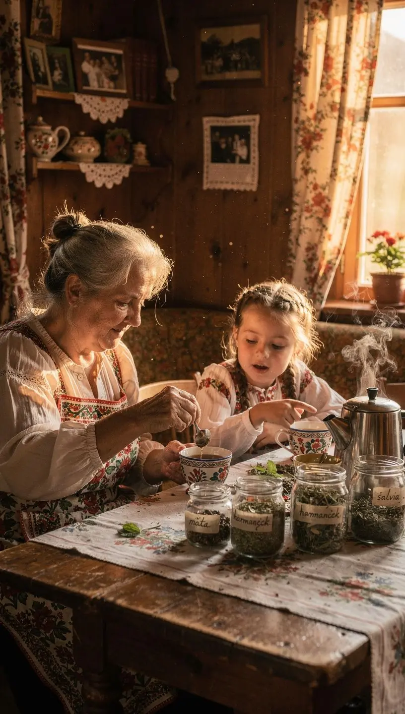 Rôzne druhy sušených byliniek na prípravu čaju v sklenenej nádobe