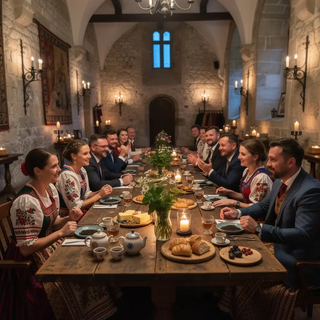 Detailné zobrazenie sušených byliniek a kvetov pripravených na čaj.